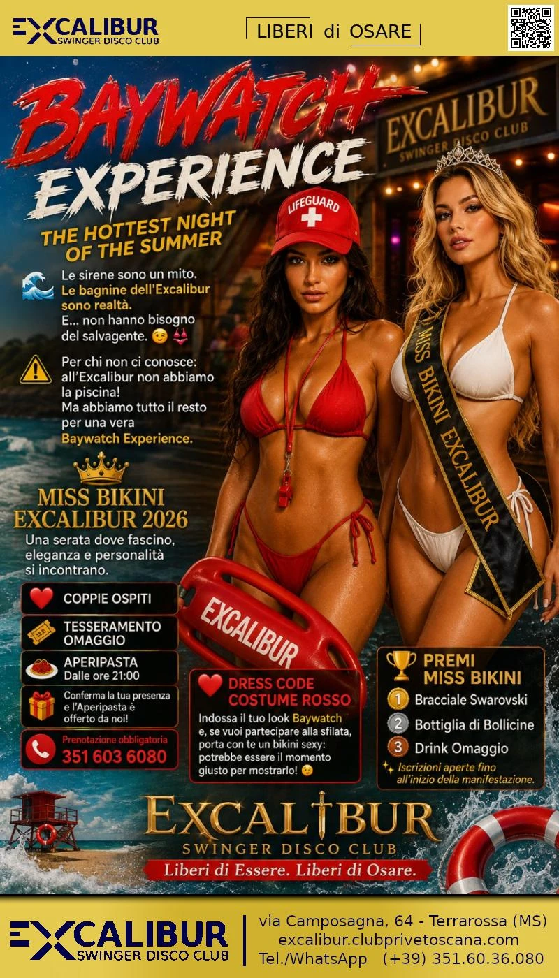 Swinger club prive événement BAYWATCH EXPERIENCE
